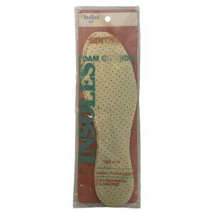 Sentinel Ladies Foam Cushion Insoles Size 6-7 Washable Breathable Made In USA
